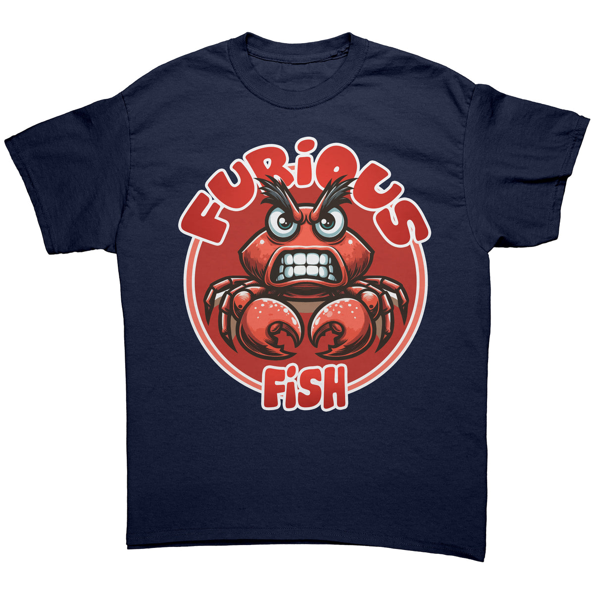 Pinchy the Crab T-Shirt – Furious Fish (Adult Unisex)