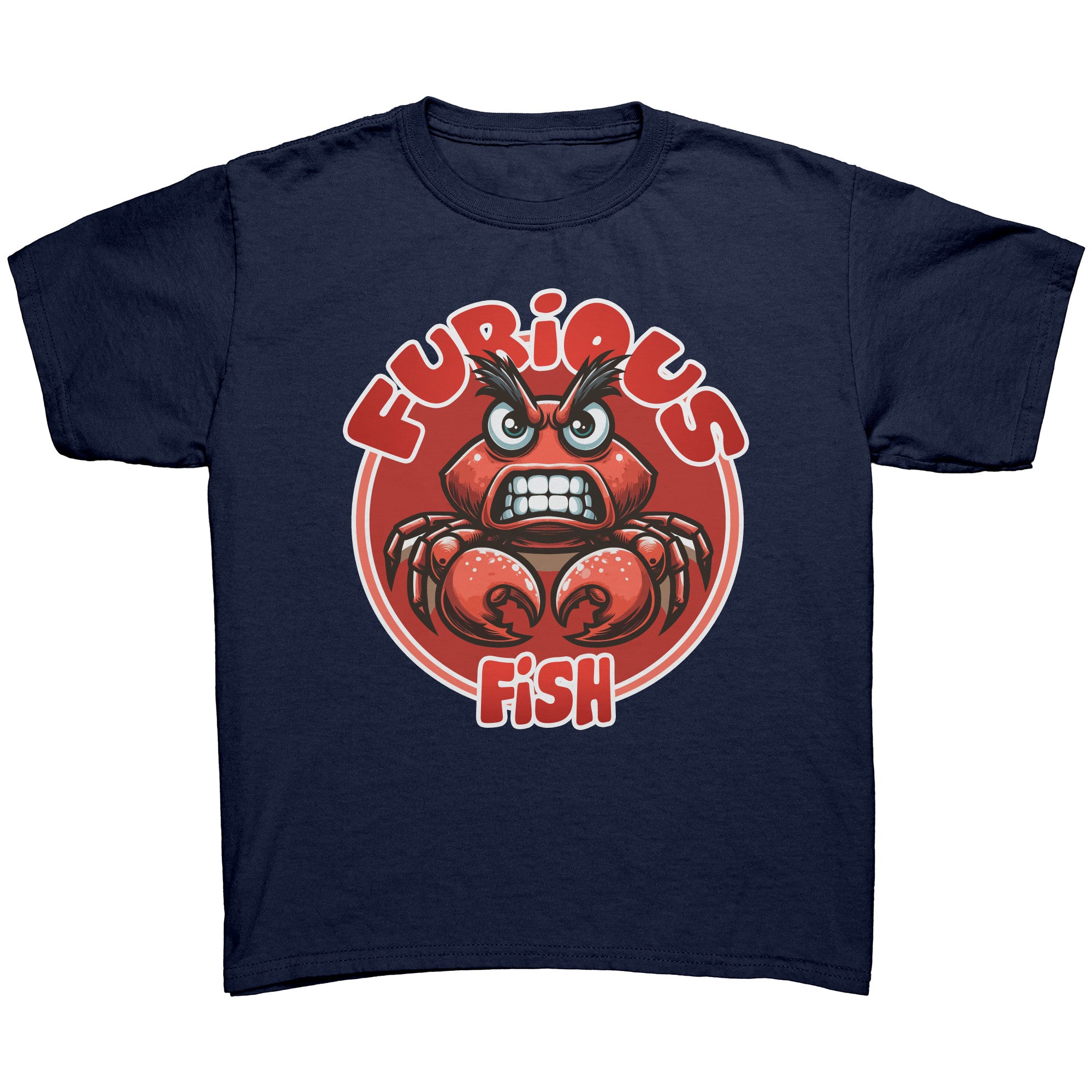Pinchy the Crab T-Shirt – Furious Fish (Children's Unisex)