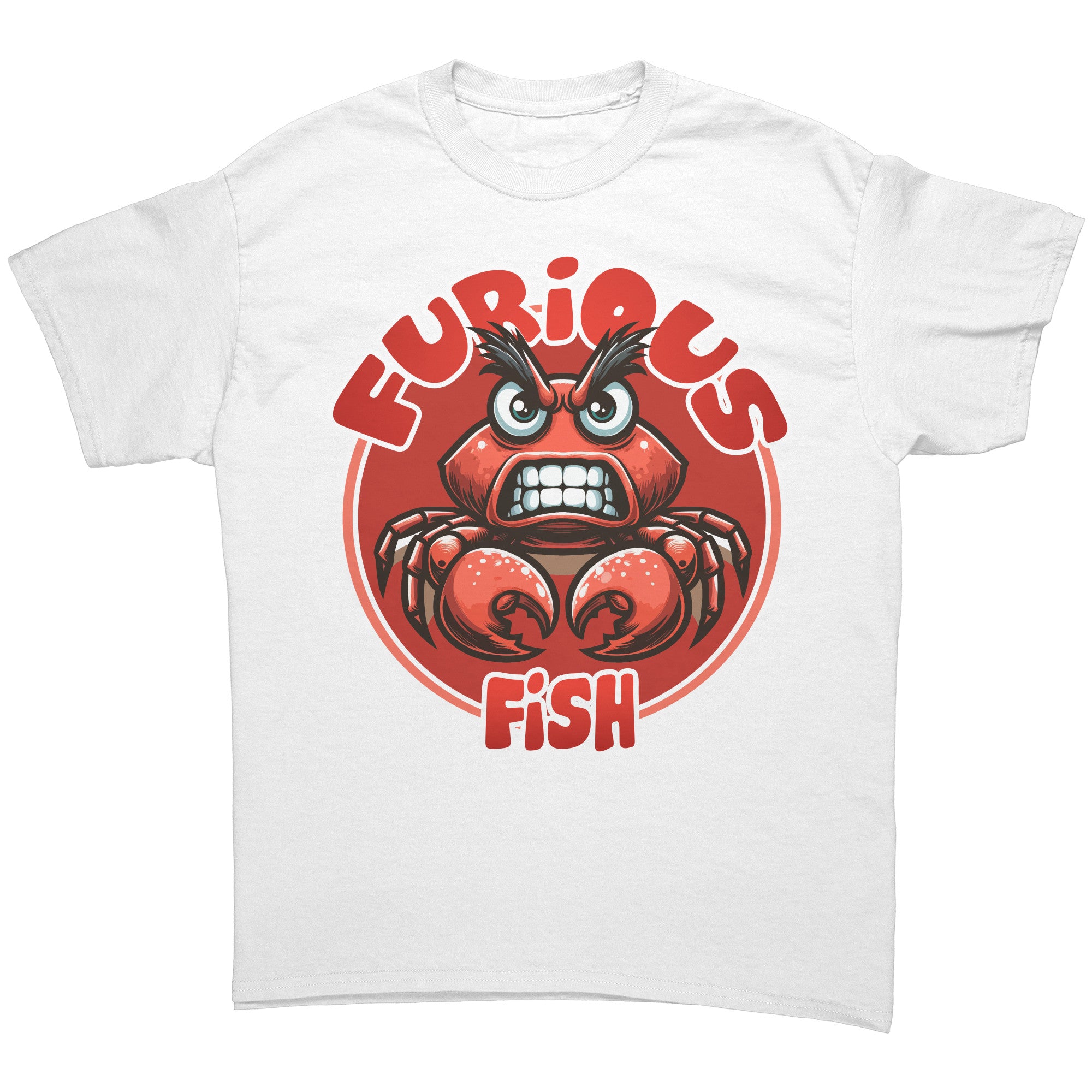 Pinchy the Crab T-Shirt – Furious Fish (Adult Unisex)