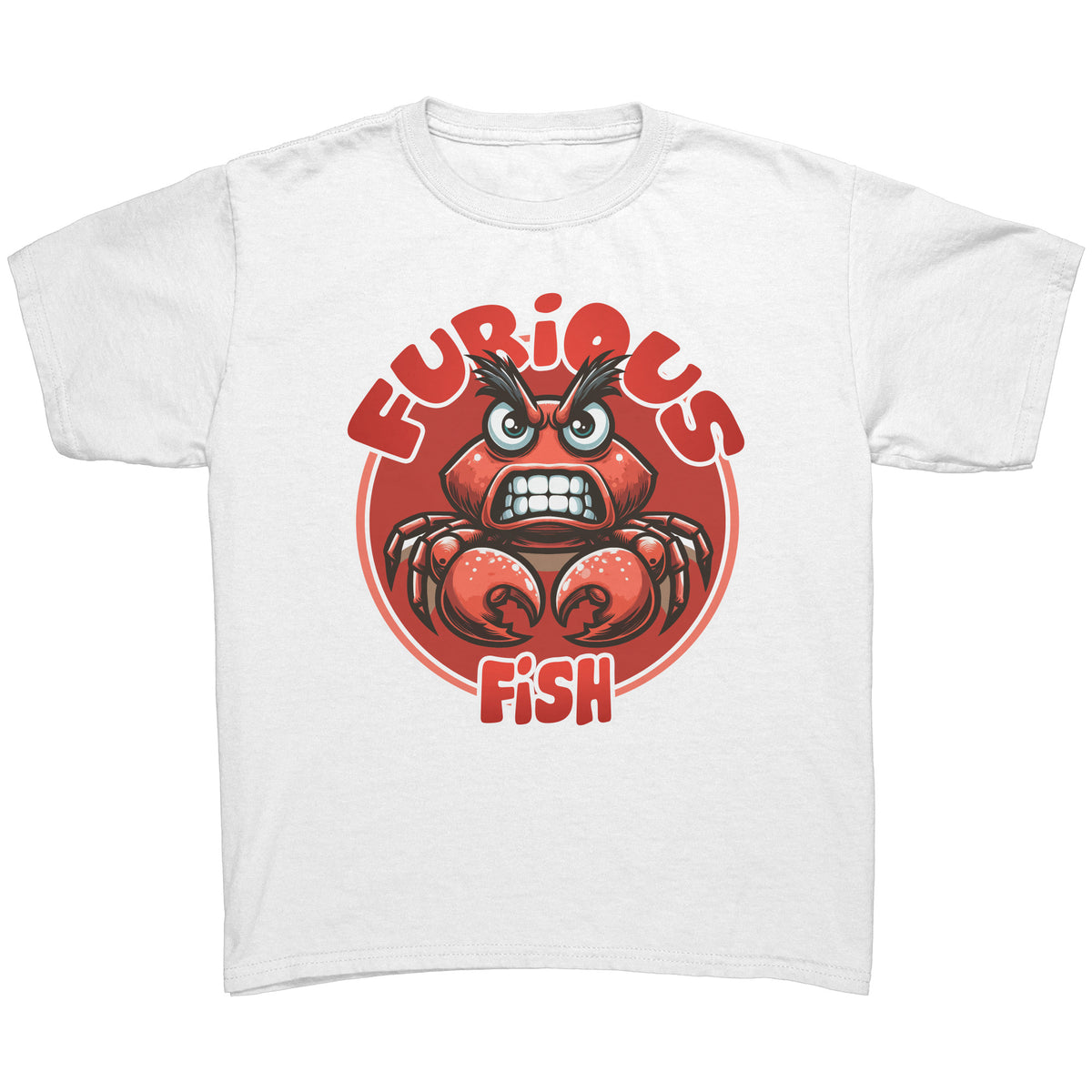 Pinchy the Crab T-Shirt – Furious Fish (Children's Unisex)
