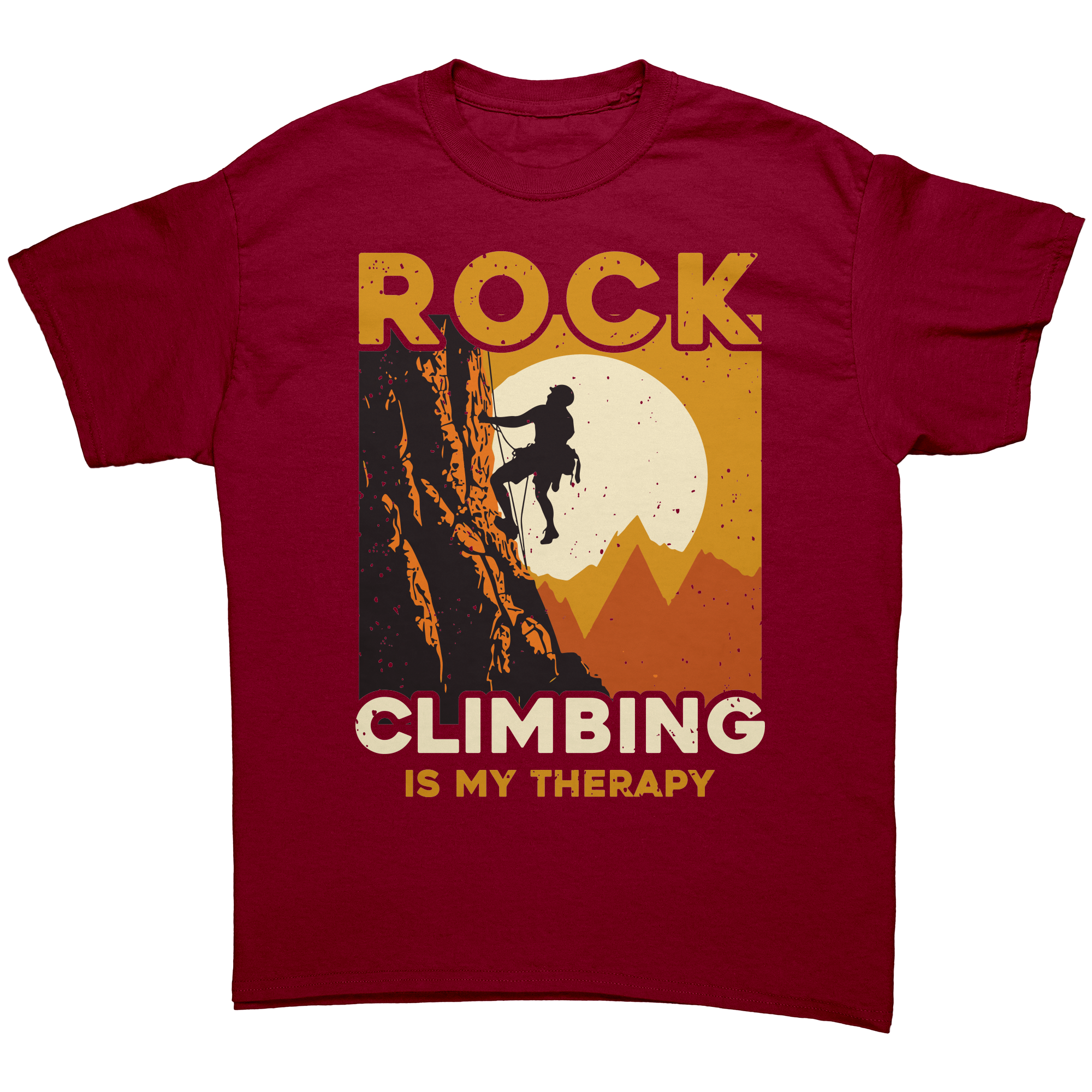 Rock_Climbing_Is_My_Therapy__Exclusiv_Cardinal_Red_Front_Mockup.png