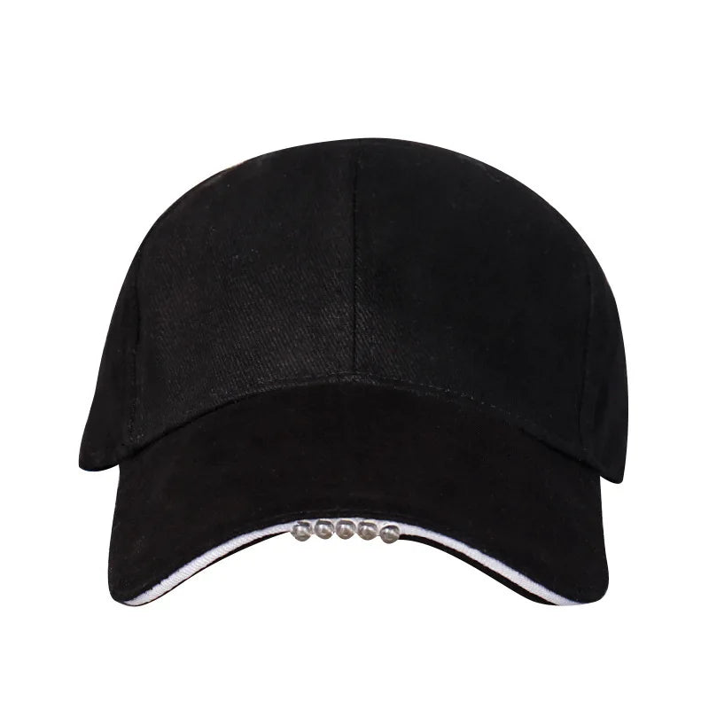 Trendy Induction LED Light Baseball Cap | USB Rechargeable Luminous Sport Hat for Night Activities