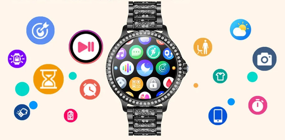 Smart Watch with Heart Rate & Blood Oxygen Monitoring – Stylish Bracelet