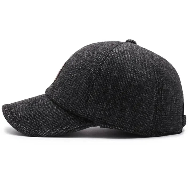 Ear Protection Woolen Peaked Cap – Warm & Stylish for Winter