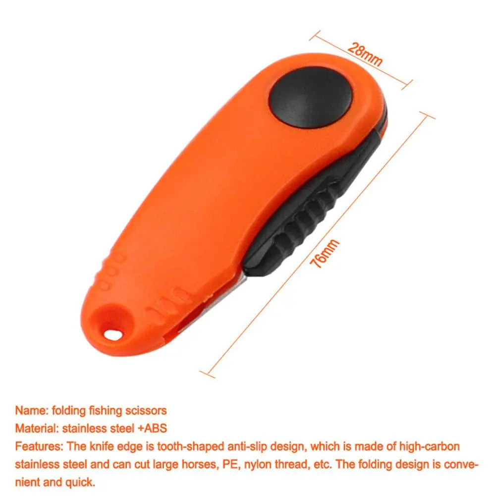 Folding Stainless Steel Fishing Scissors – Compact & Multi-Purpose