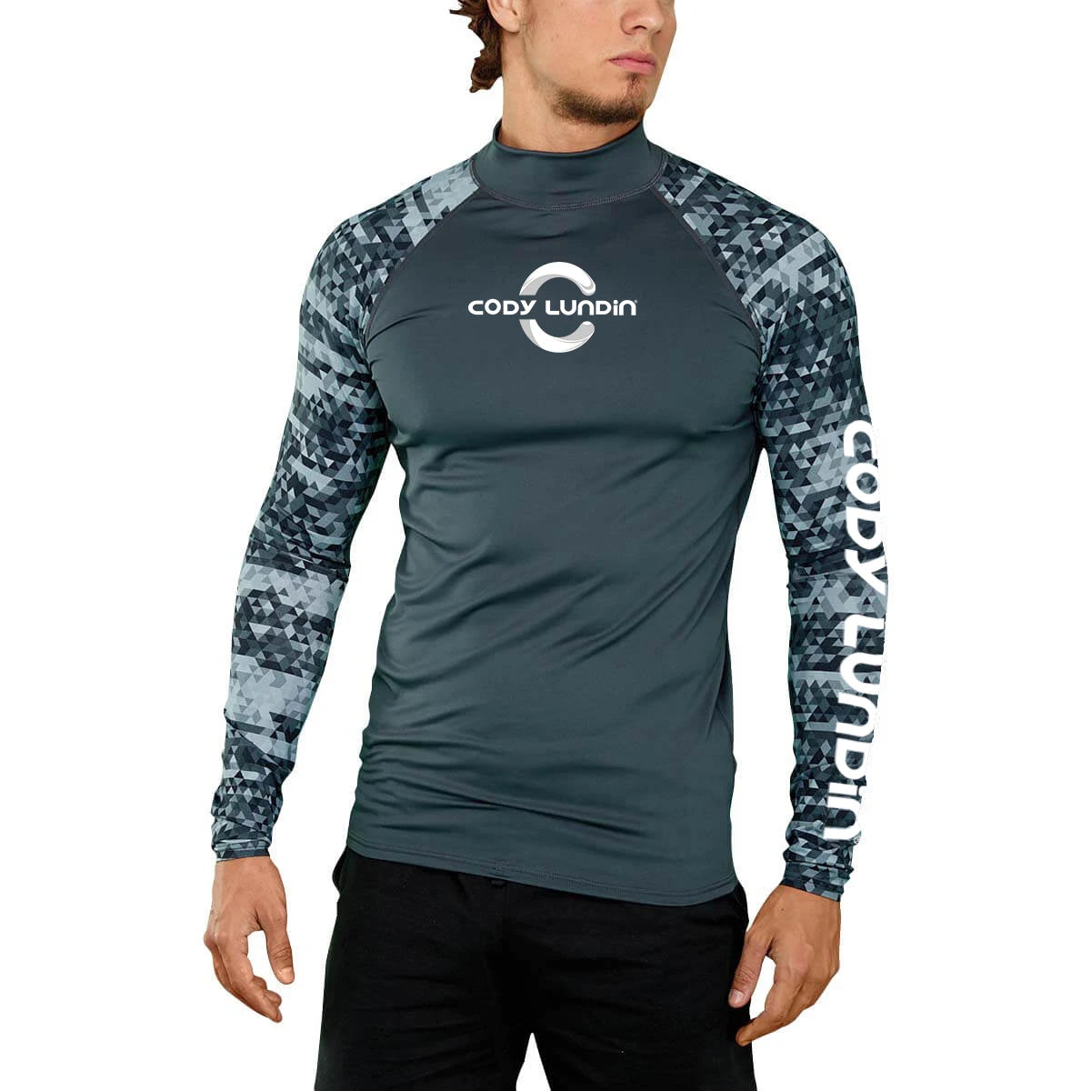 Cody Lundin Branded Men's Wicking UV Protection Men's UPF 50+ Turtleneck Sports Shirt