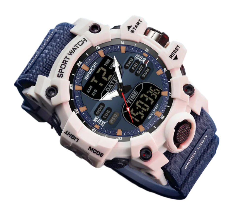 Luxury G Style Men's Electronic Sports Watch – LED Analog Digital Military Chronograph