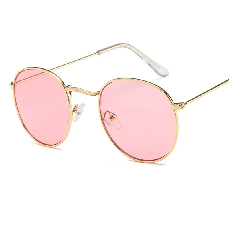 Metal Small Round Frame Sunglasses – Vintage Elegance