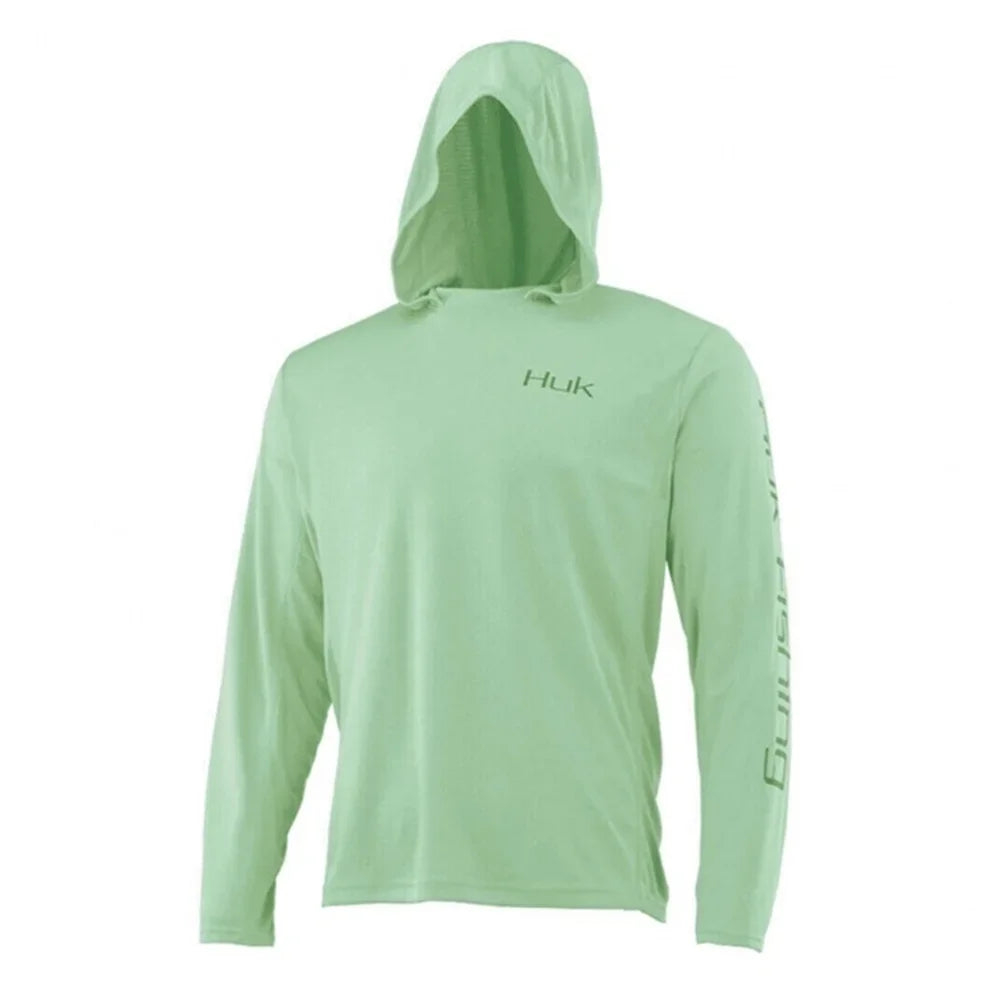 HUK Men’s UPF 50+ Hooded Fishing Shirt with hood – Premium Sun Protection for Anglers