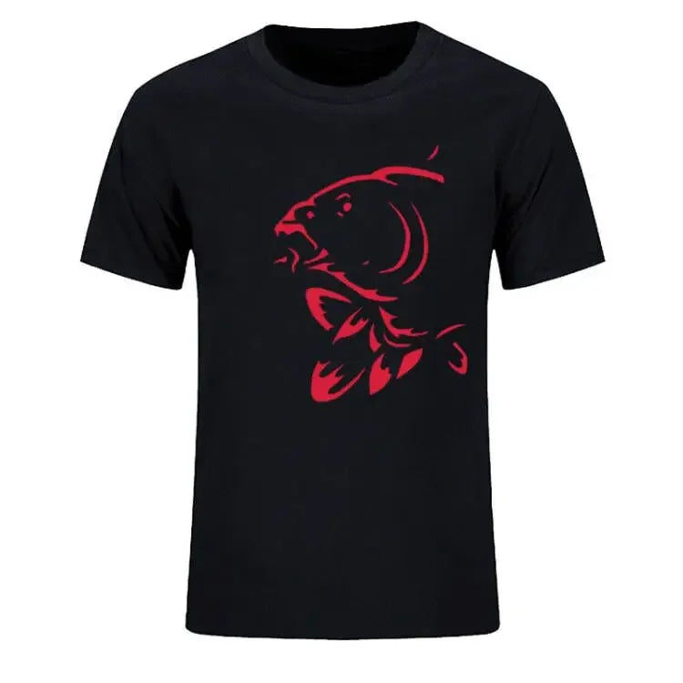 Stylish Silhouette Carp Sports T-Shirt | Summer Fishing & Leisure Tee
