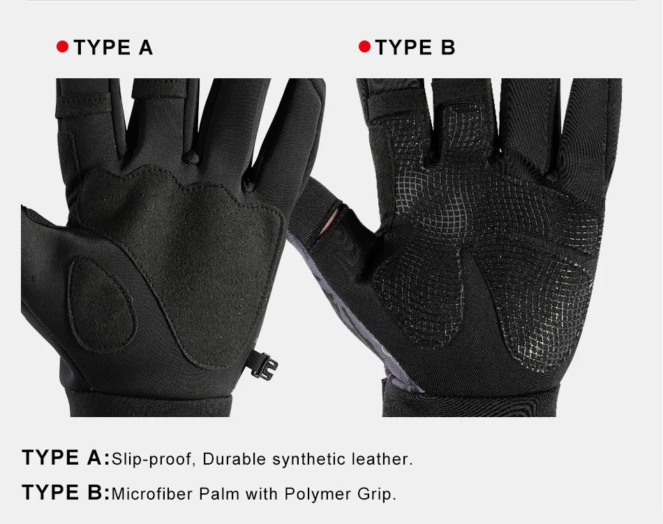 Unisex NOEBY Winter Fishing Gloves – Full Finger/Three Finger Anti-Slip Gloves