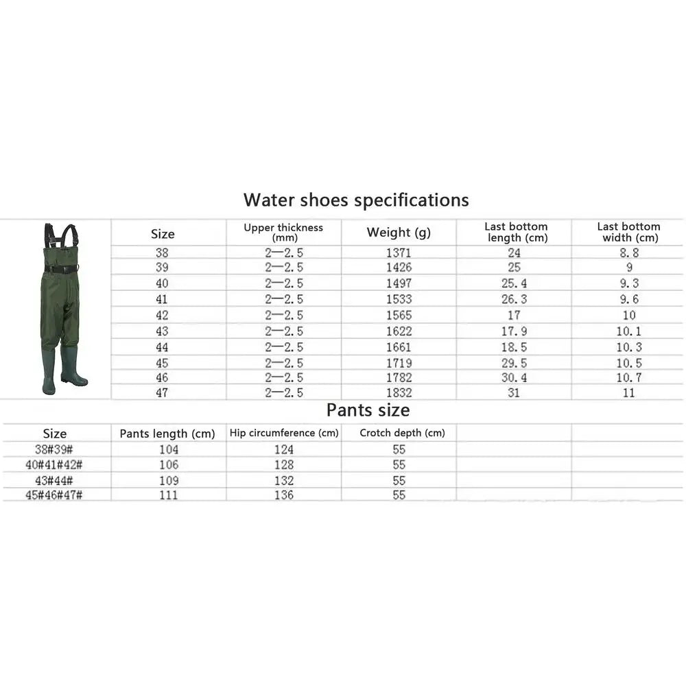 Lightweight Fishing Waders with Waterproof Boots