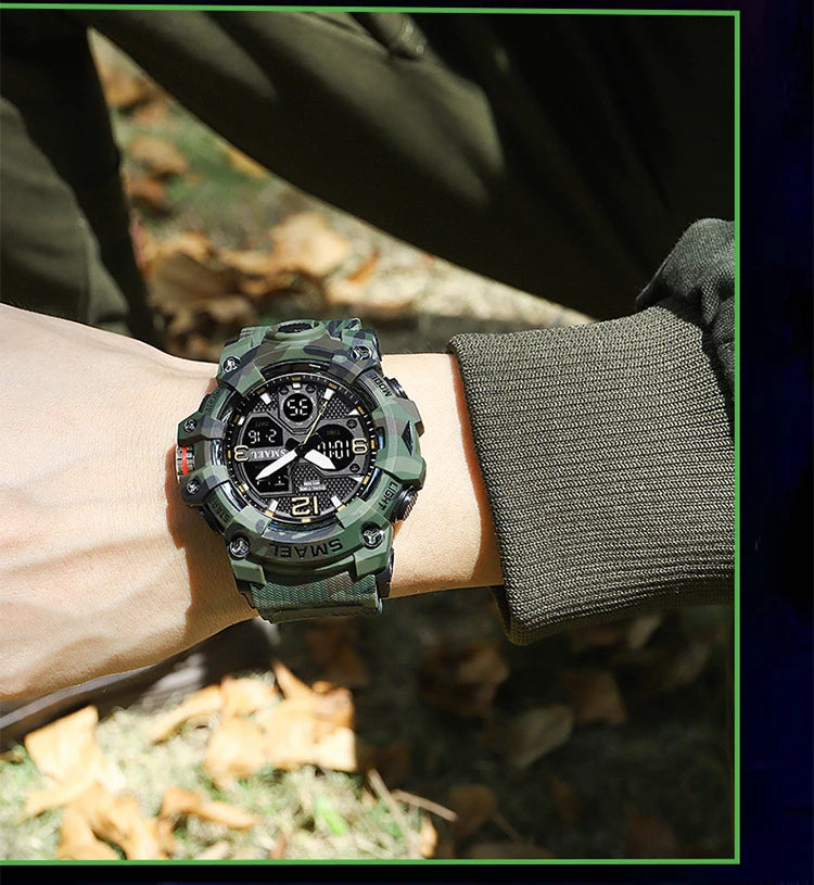 New Camouflage Military Watch – Outdoor Sport, Waterproof & Multi-Function