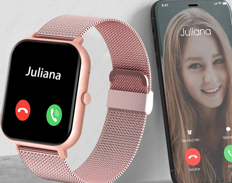 Smart Watch with Bluetooth Calling and Touch Screen – Stylish with Fitness Tracker for Women & Men
