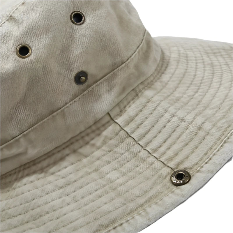 Unisex Cotton Solid Bucket Hat – Versatile Outdoor Sun Cap for Men and Women