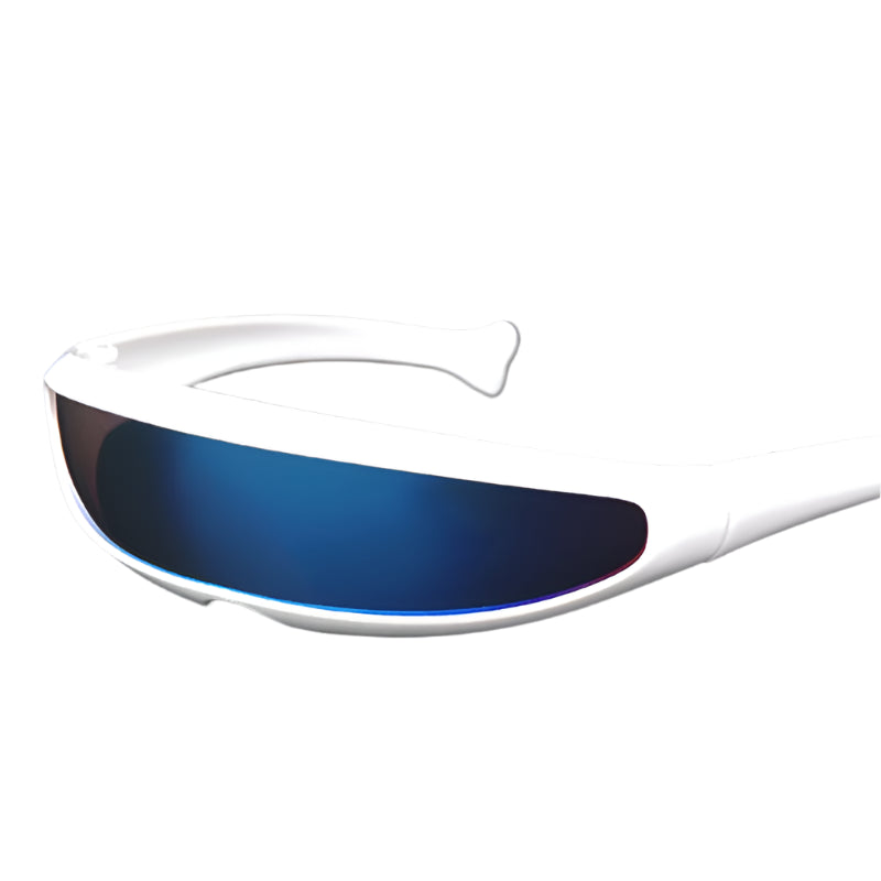 Futuristic Narrow Cyclops Sunglasses – Bold UV400 Mirrored Eyewear