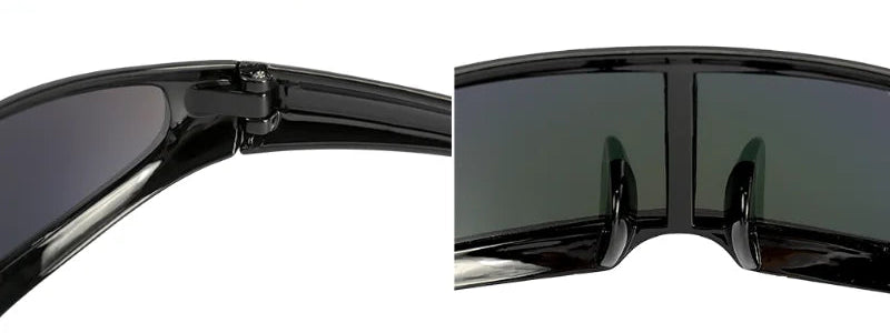 Futuristic Narrow Cyclops Sunglasses – Bold UV400 Mirrored Eyewear