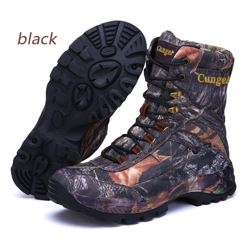 Men's Camouflage Hunting Boots – Lightweight, Waterproof, and Durable