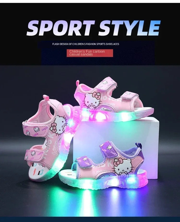 Hello Kitty LED Light Sandals – Cute & Comfy Summer Shoes for Toddlers