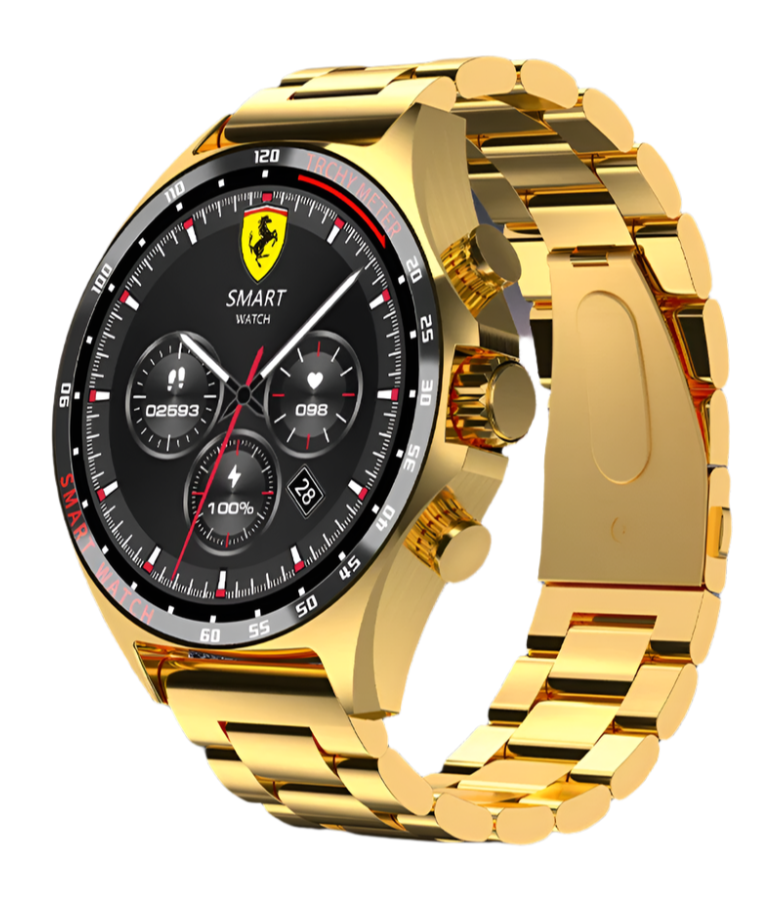 Stainless Steel Smartwatch: 1.58'' Display, Bluetooth Calling, Wireless Charging