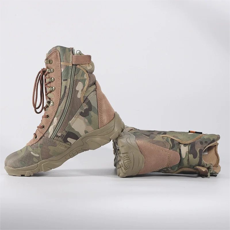 High-Top Tactical Boots – Camouflage & Durable for Outdoor Adventures