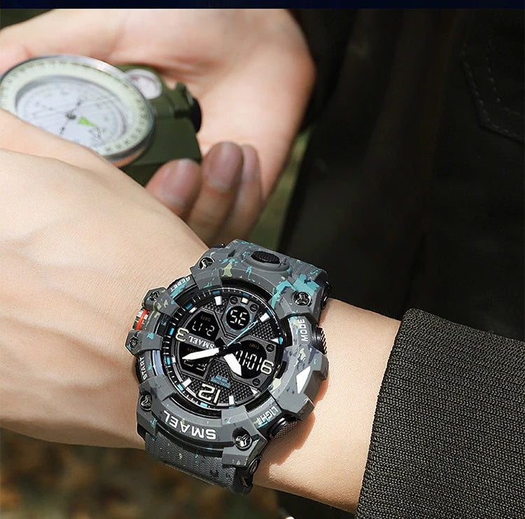 New Camouflage Military Watch – Outdoor Sport, Waterproof & Multi-Function