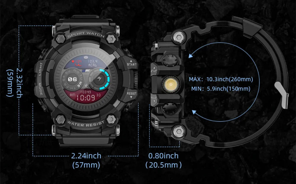 LOKMAT ATTACK-GT Upgrade Sport Smartwatch – Rugged, Feature-Packed, and Ready for Adventure