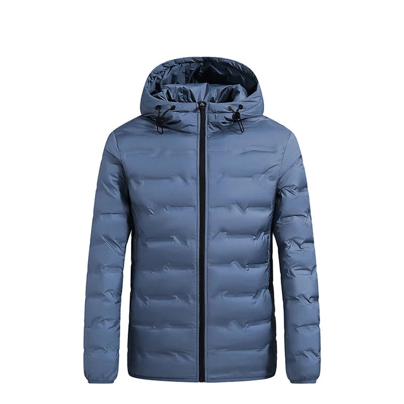 Men's White Duck Down Thick Windproof Puffer Jacket