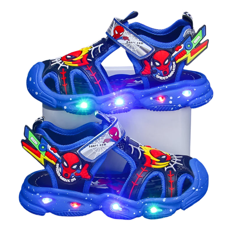 Disney Spiderman LED Sport Sandals – Cool & Comfy Summer Shoes for Boys
