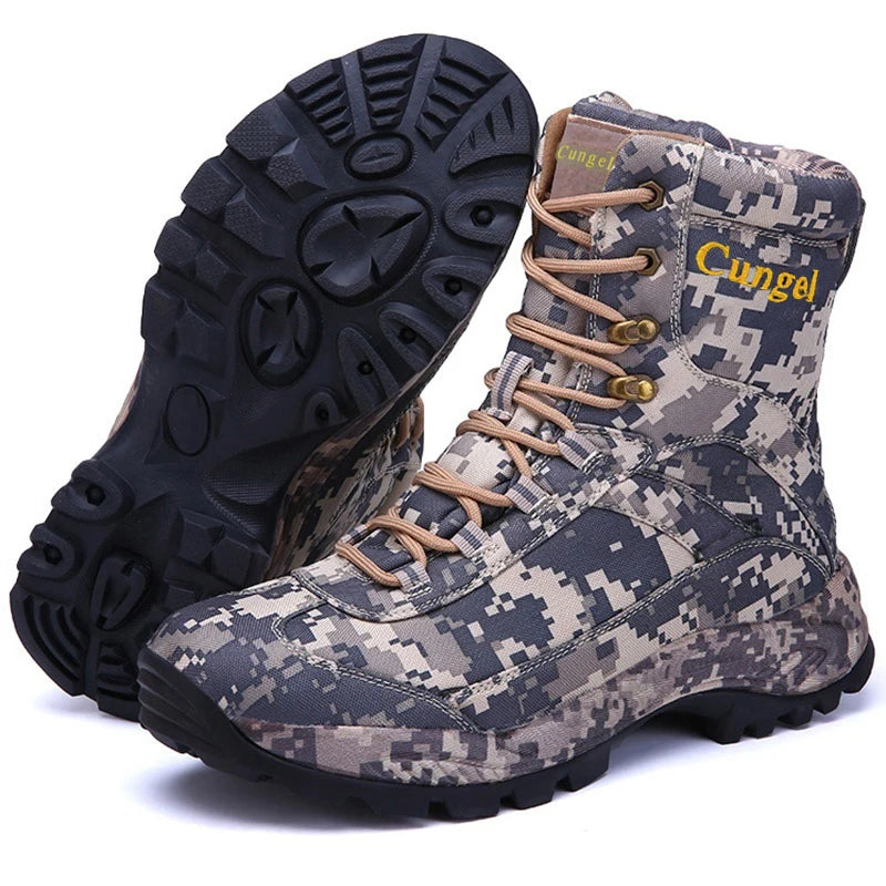 Men's Camouflage Hunting Boots – Lightweight, Waterproof, and Durable
