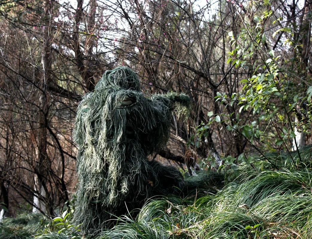 Unisex Jungle Camouflage Ghillie Suit – Concealment for Hunting / Airsoft