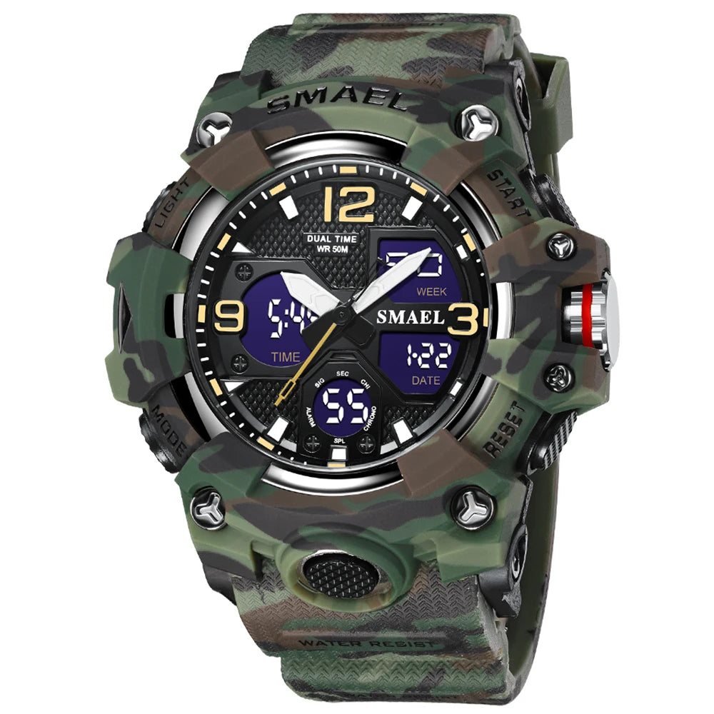 New Camouflage Military Watch – Outdoor Sport, Waterproof & Multi-Function