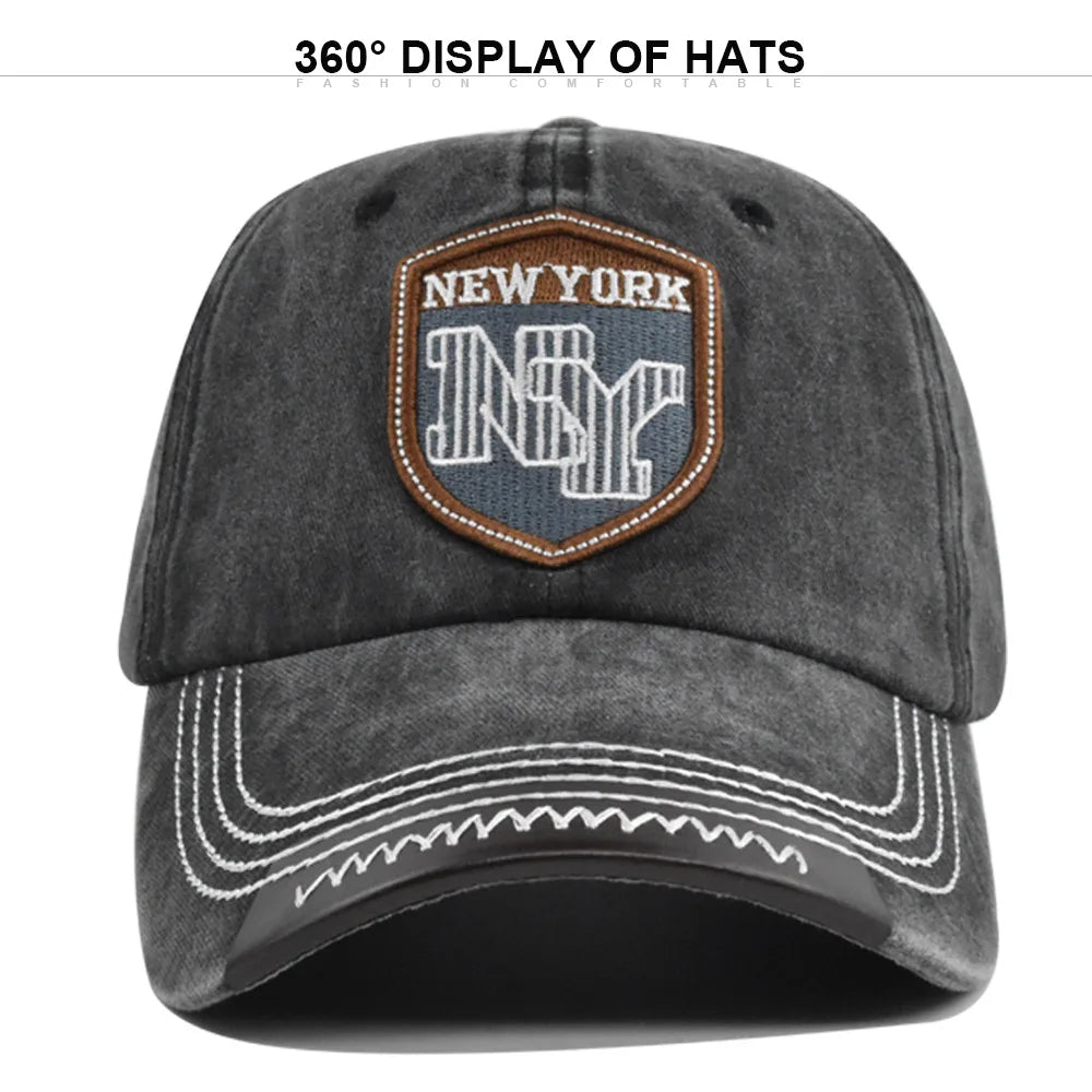 Retro-Style New York Snapback Baseball Cap