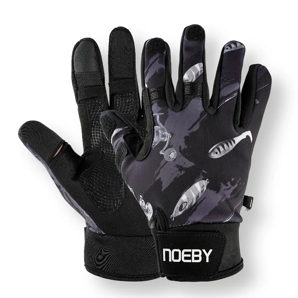 Unisex NOEBY Winter Fishing Gloves – Full Finger/Three Finger Anti-Slip Gloves