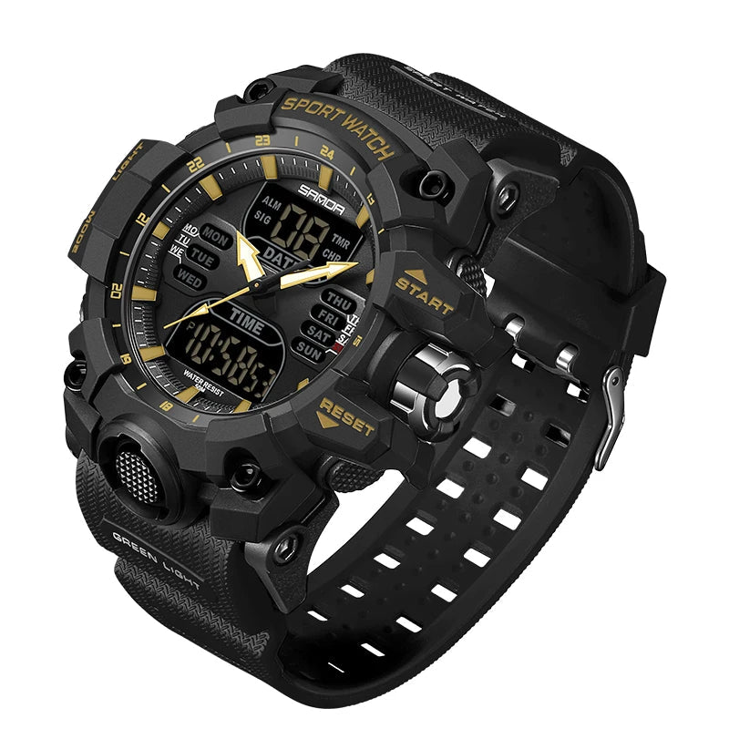 Luxury G Style Men's Electronic Sports Watch – LED Analog Digital Military Chronograph