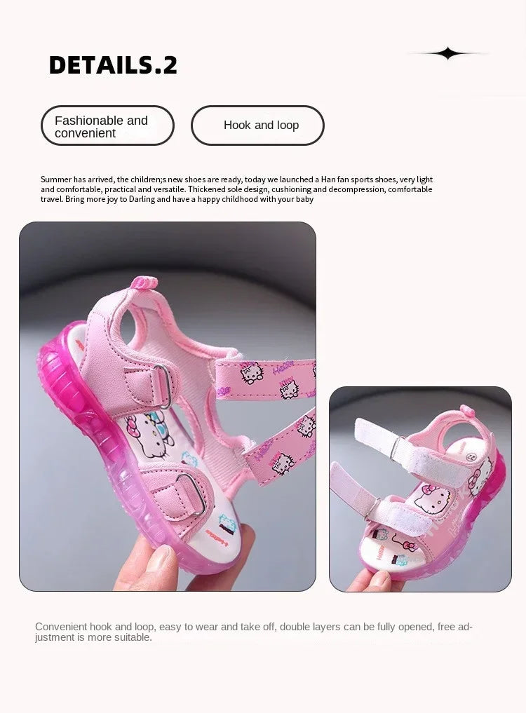 Hello Kitty LED Light Sandals – Cute & Comfy Summer Shoes for Toddlers