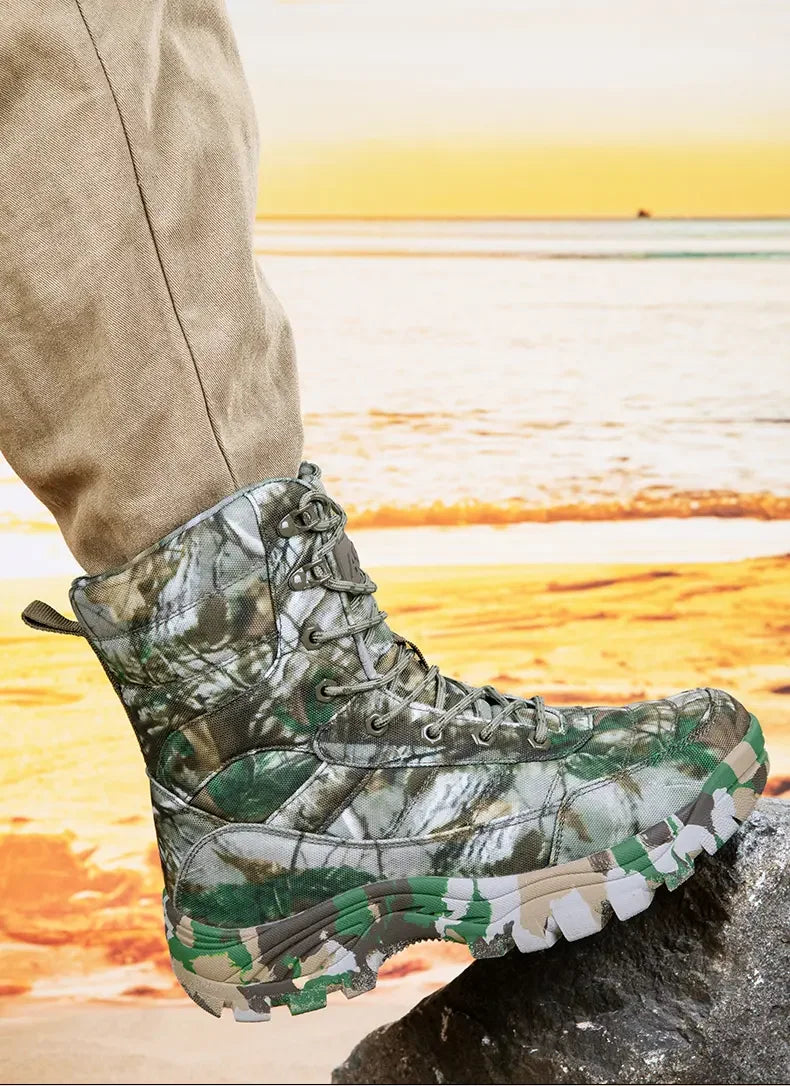 Men's High-Quality Camouflage Training Boots – Non-Slip & Durable