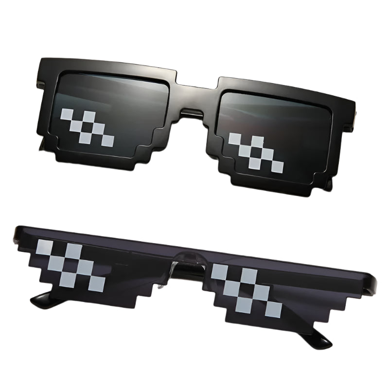 Minecraft Style Pixel Sunglasses – Retro Gamer-Inspired Shades