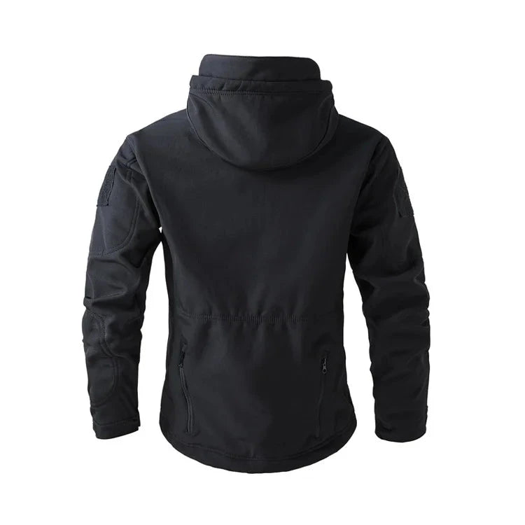 Soft Shell Tactical Jacket - Men’s Waterproof Fleece Hooded Coat
