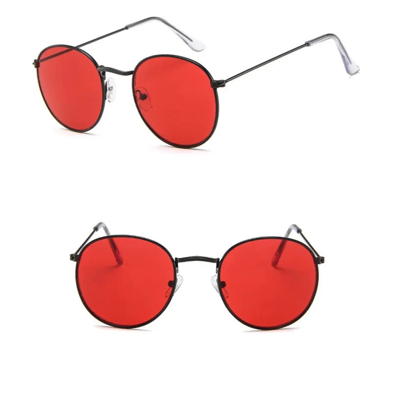 Metal Small Round Frame Sunglasses – Vintage Elegance