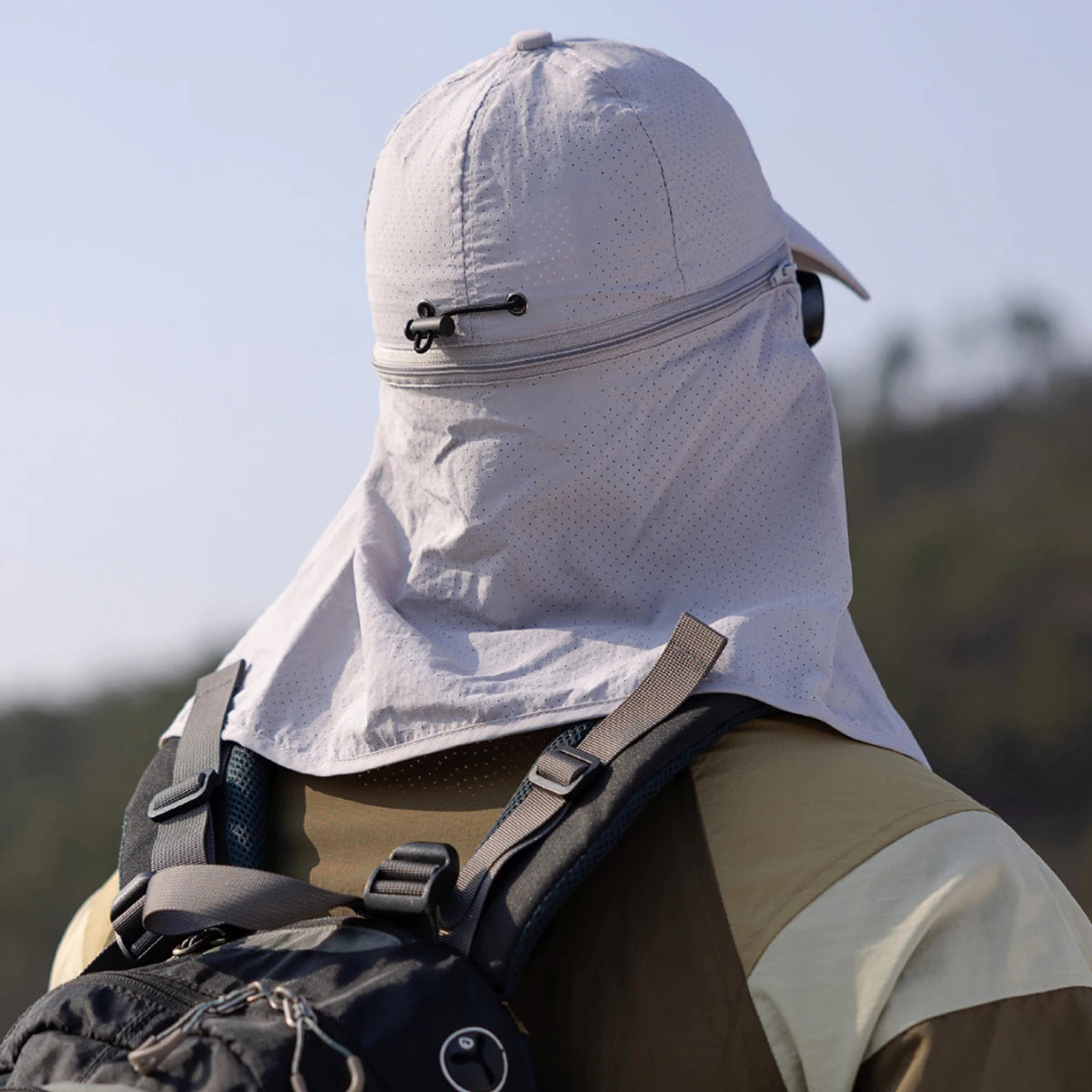 Men’s Quick-Drying Baseball Cap with Detachable Neck Protection – Ultimate Sun Protection with UPF 50+