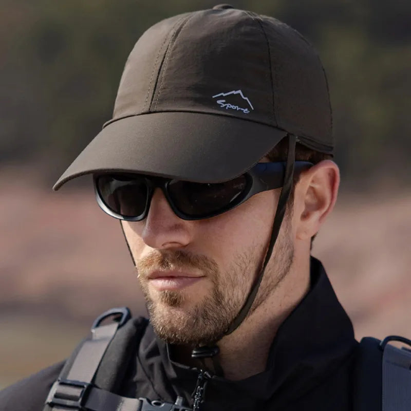 Men’s Quick-Drying Baseball Cap with Detachable Neck Protection – Ultimate Sun Protection with UPF 50+