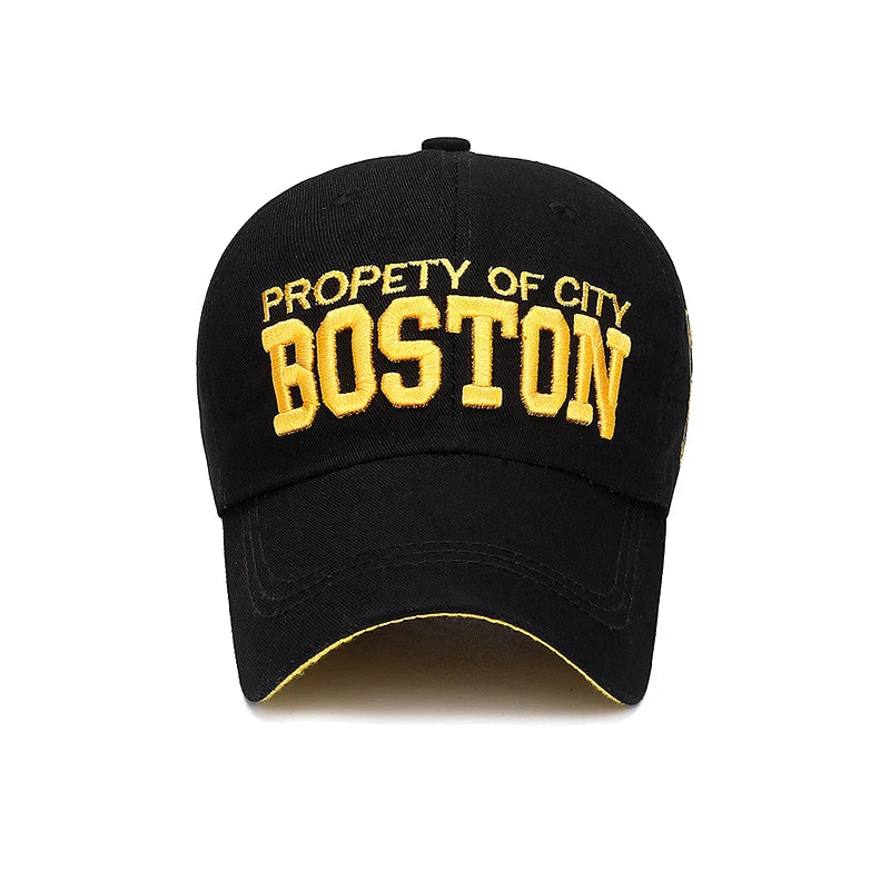 City of Boston Baseball Cap – Unisex Cotton with 3D Embroidery