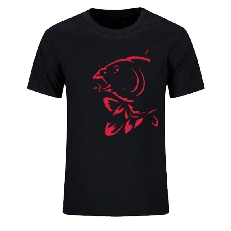 Stylish Silhouette Carp Sports T-Shirt | Summer Fishing & Leisure Tee