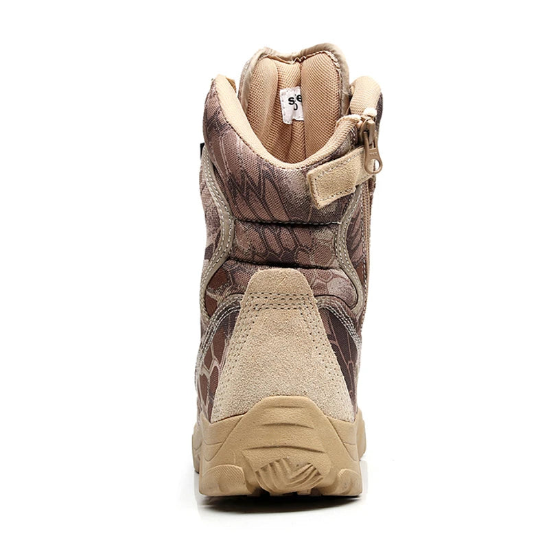 High-Top Tactical Boots – Camouflage & Durable for Outdoor Adventures