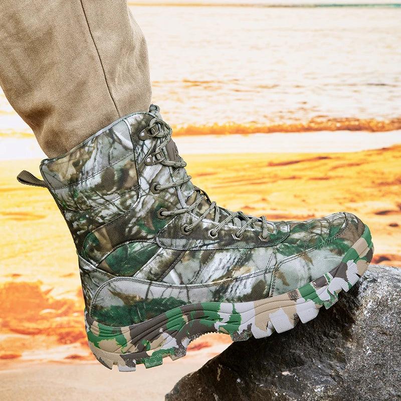 Men's High-Quality Camouflage Training Boots – Non-Slip & Durable