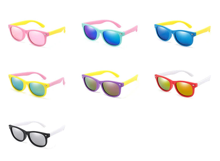 Classic Kids Silicone Sunglasses – Durable UV400 Protection for Boys & Girls