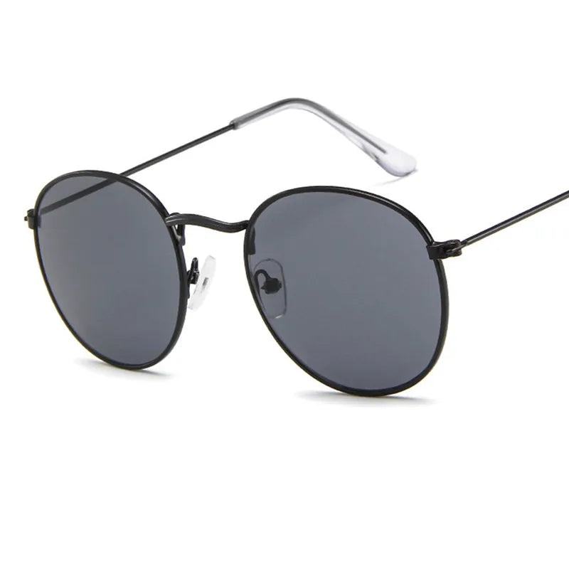 Metal Small Round Frame Sunglasses – Vintage Elegance