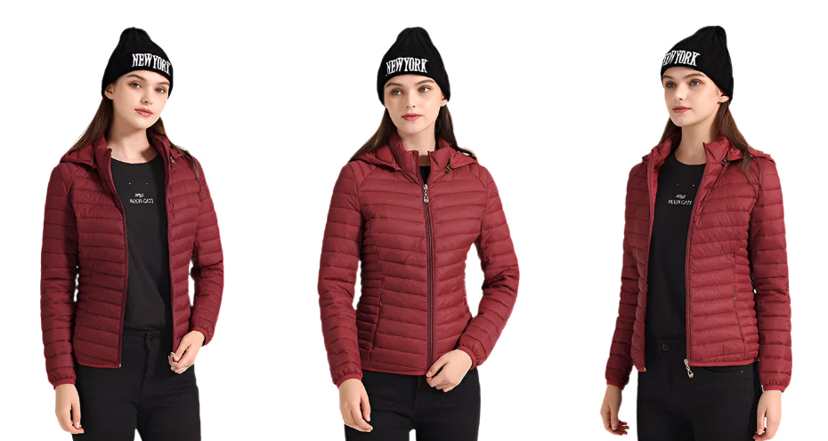 Women’s Lightweight Hooded Puffer Jacket – Warm, Waterproof & Stylish