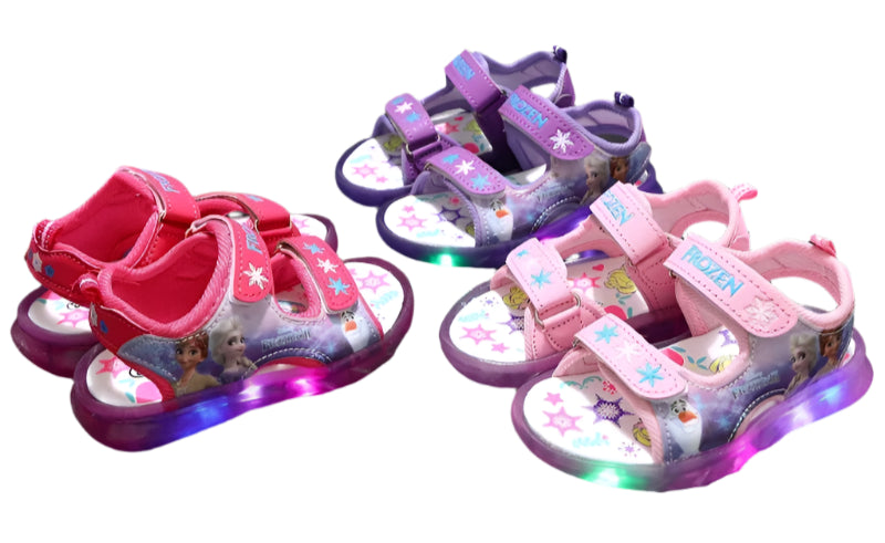 Disney Frozen Princess LED Sandals – Magical Summer Shoes for Girls